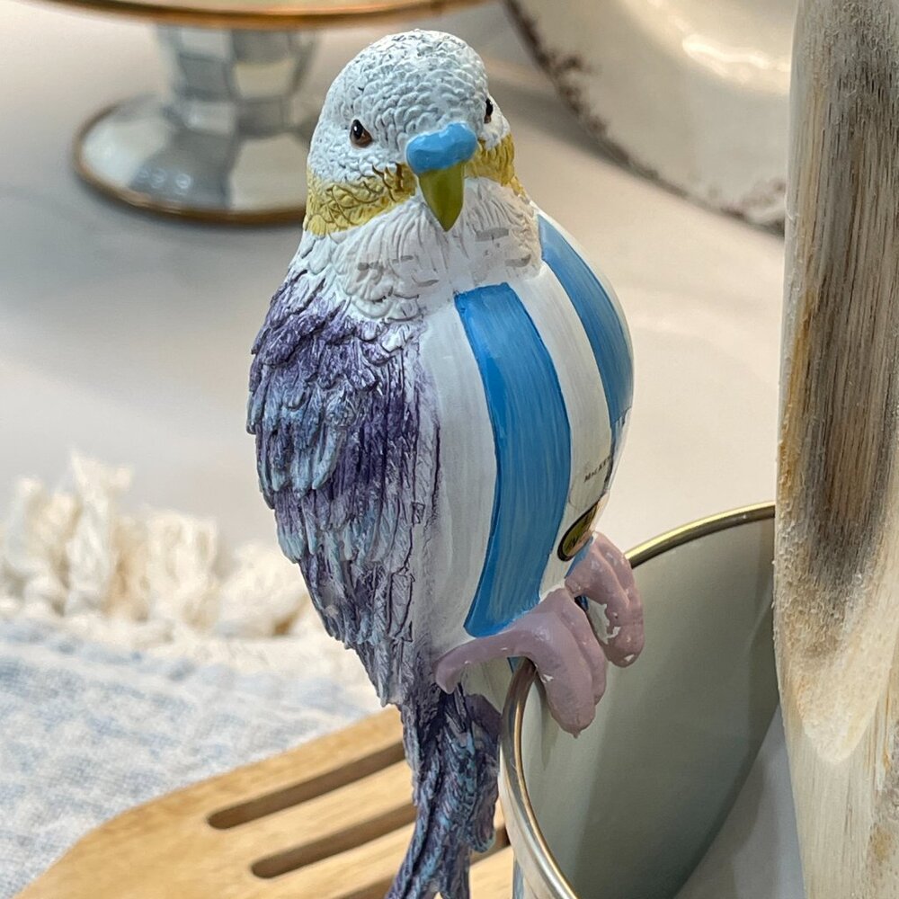 Bluebird Conservatory | MacKenzie-Childs Blue Striped Parrot Pot Climber – New
